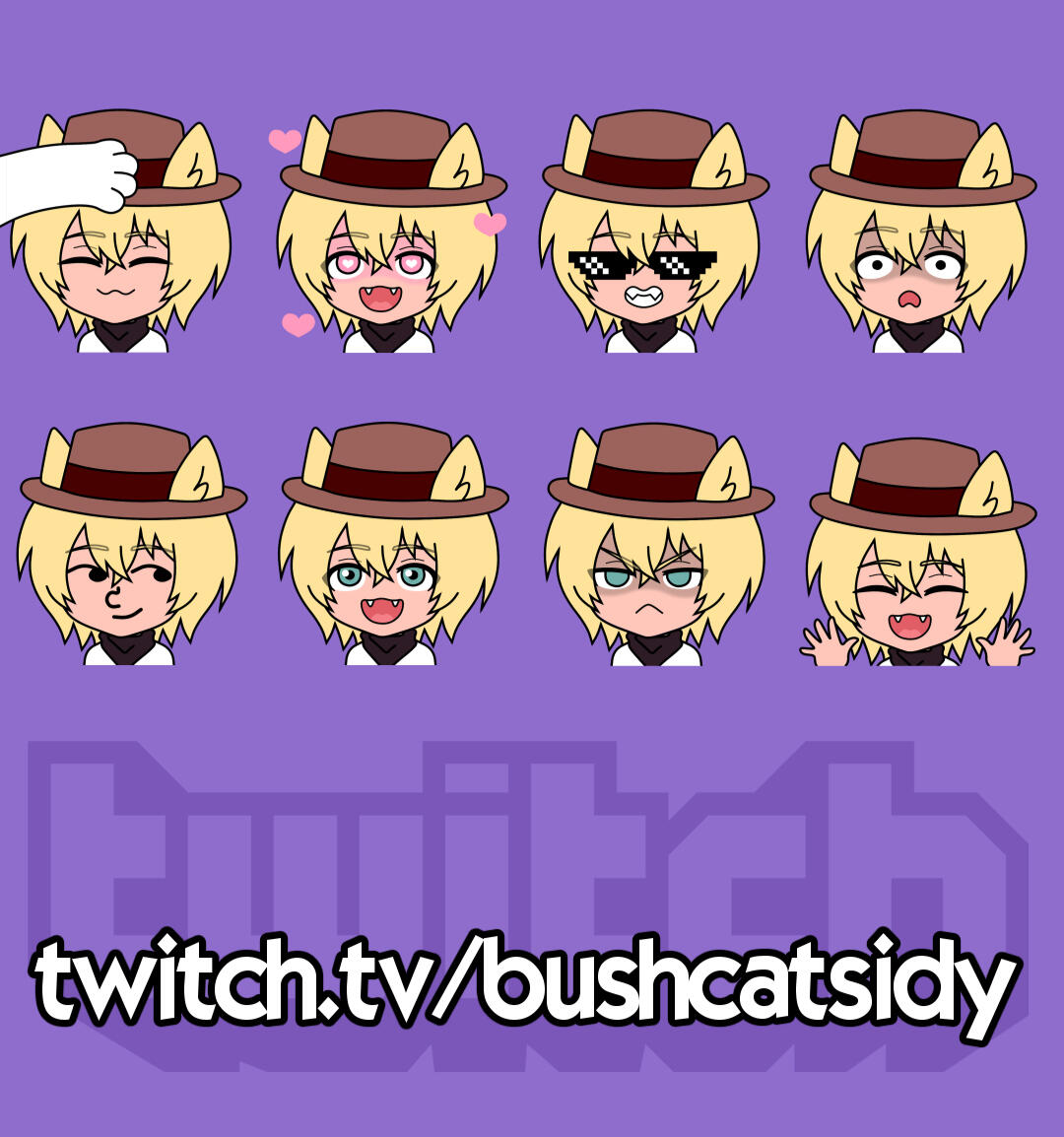 emotes for BushCatSidy