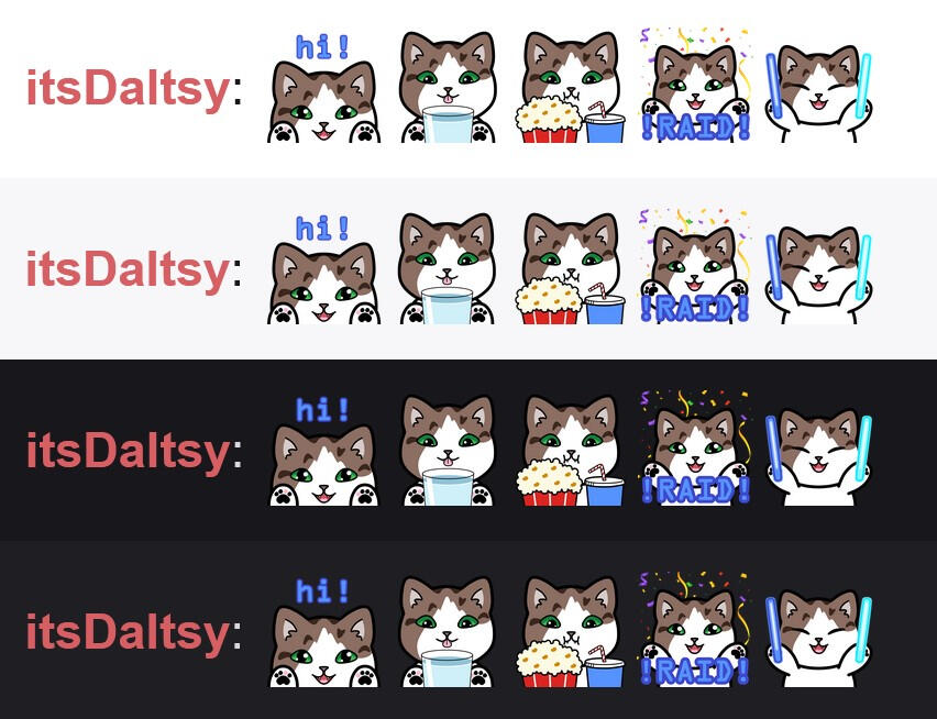 emotes for itsDaltsy